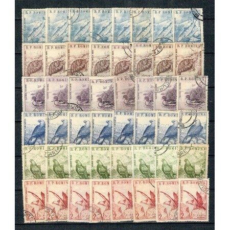Romania 1960 - Fauna, lot 8 serii stampilate
