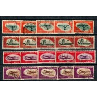 Romania 1953 - Aviatia sportiva, lot 5 serii stampilate