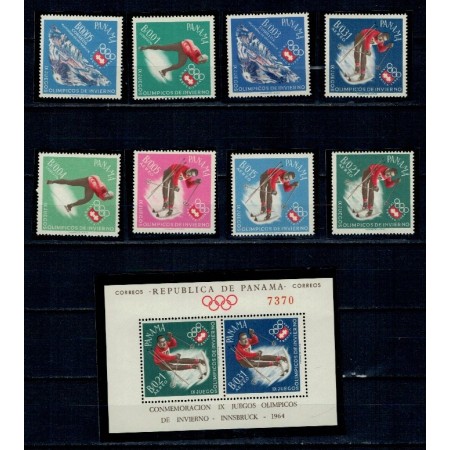 Panama 1963 - Jocurile Olimpice de iarna, serie+colita neuzata Panama 1963 - Jocurile Olimpice de iarna, serie+colita neuzata
