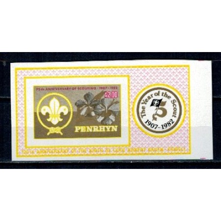 Penrhyn Island 1983 - Cercetasi, colita, proba de culoare, ndt n