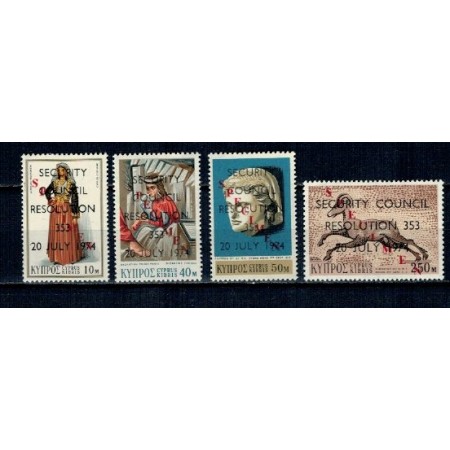 Cipru 1974 - Security Council Resolution, serie neuzata SPECIMEN Cipru 1974 - Security Council Resolution, serie neuzata SPECIMEN