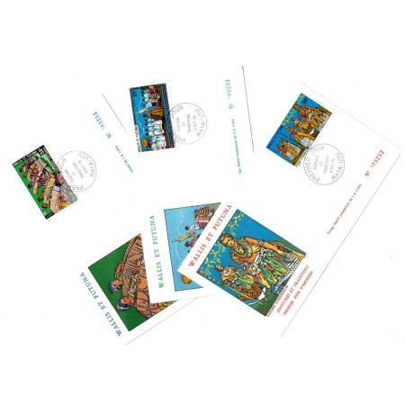 Wallis & Futuna 1978 - Costume, traditii, serie plicuri prima zi Wallis & Futuna 1978 - Costume, traditii, serie plicuri prima zi