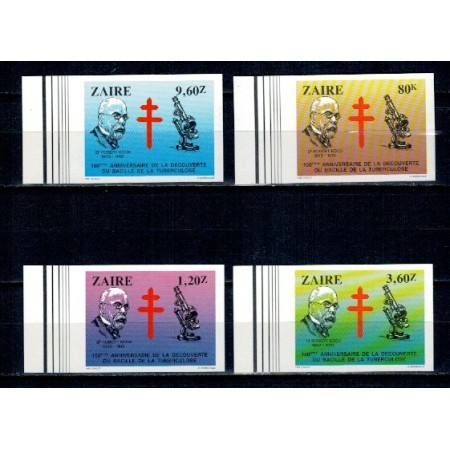 Zaire 1983 - Robert Koch, medicina, serie ndt neuzata Zaire 1983 - Robert Koch, medicina, serie ndt neuzata