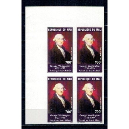 Mali 1982 - George Washington, ndt bloc de 4 neuzat Mali 1982 - George Washington, ndt bloc de 4 neuzat