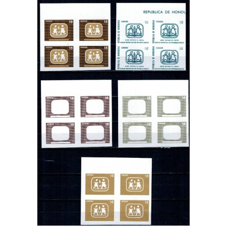 Honduras 1972 - Mi804 probe de culoare, blocuri de 4 neuzate Honduras 1972 - Mi804 probe de culoare, blocuri de 4 neuzate