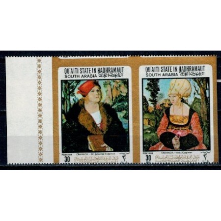 QUAITI STATE IN HADHRAMAUT 1969 - Picturi Cranach, pereche eroar