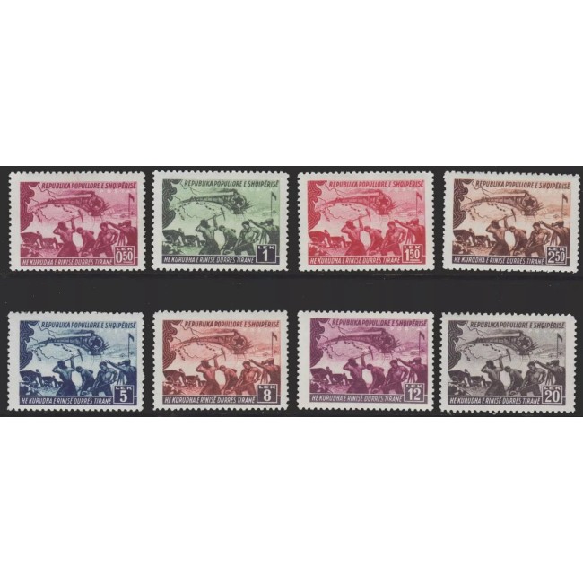 Albania 1948 - Calea Ferata Durres - Tirana, serie neuzata Albania 1948 - Calea Ferata Durres - Tirana, serie neuzata
