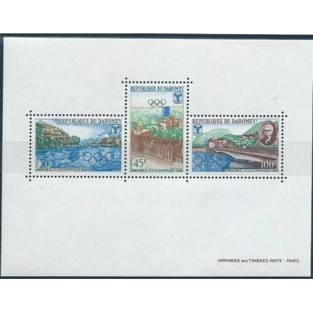 Benin (Dahomey) 1968 - Jocurile Olimpice, colita neuzata