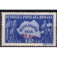 1952 - Recensamantul, cu supratipar, neuzat