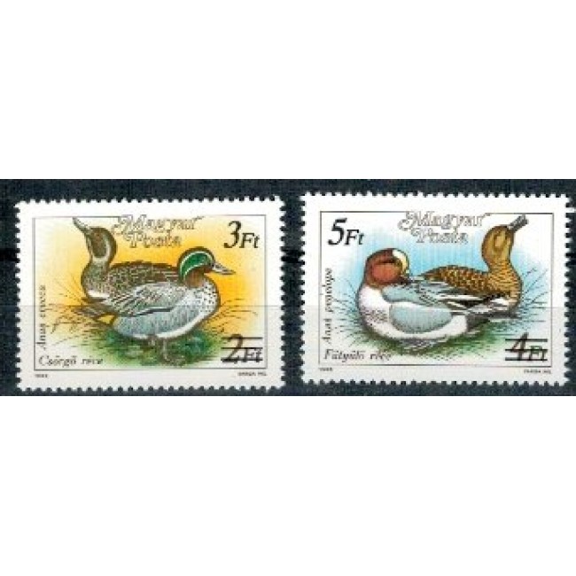 Ungaria 1989 - Rate salbatice, supratipar, serie neuzata