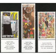 Israel 1973 - Pictura, arta, serie neuzata cu tab