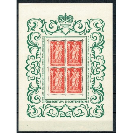 Liechtenstein 1965 - Lady of Schellenberg, minicoala nestampilat Liechtenstein 1965 - Lady of Schellenberg, minicoala nestampilat