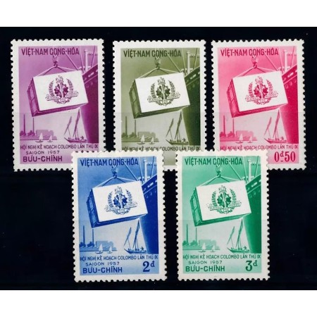 Vietnam Sud 1957 - Colombo conf., vapoare, serie neuzata Vietnam Sud 1957 - Colombo conf., vapoare, serie neuzata