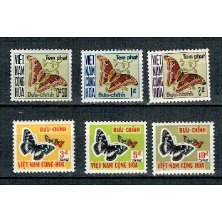 Vietnam Sud 1968 - Fluturi, porto, serie neuzata Vietnam Sud 1968 - Fluturi, porto, serie neuzata