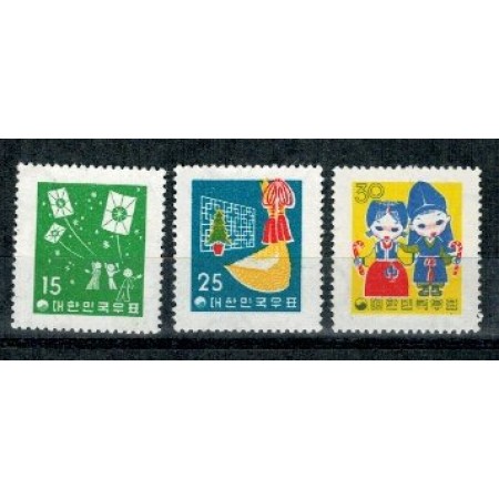 Korea Sud 1958 - Craciun si Anul Nou, serie neuzata Korea Sud 1958 - Craciun si Anul Nou, serie neuzata