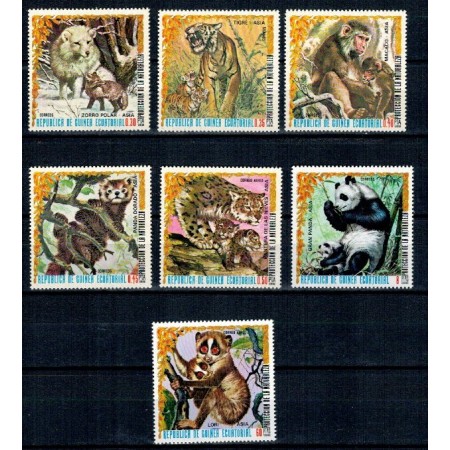Guinea Ecuatoriala 1976 - Fauna din Asia, serie neuzata