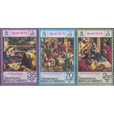 New Hebrides Fr 1976 - Craciun, serie neuzata