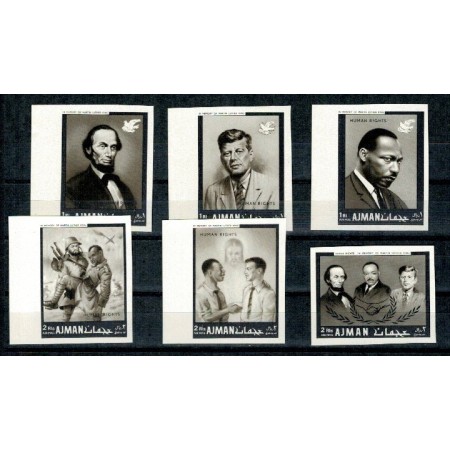 Ajman 1968 - Drepturile Omului, Lincoln, Kennedy, serie ndt neuz Ajman 1968 - Drepturile Omului, Lincoln, Kennedy, serie ndt neuz