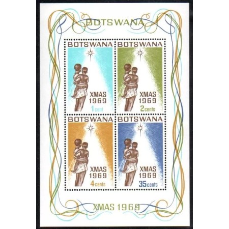 Botswana 1969 - Craciun, bloc neuzat Botswana 1969 - Craciun, bloc neuzat