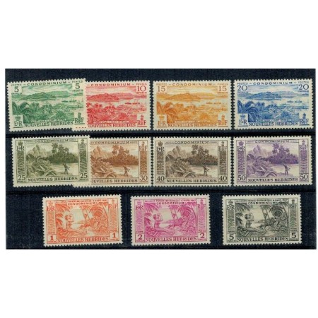 New Hebrides (Fr.) 1957 - Motive locale, vederi, serie neuzata