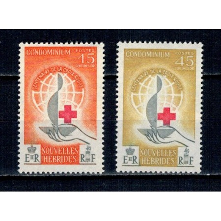 New Hebrides (Fr) 1963 - Crucea Rosie, serie neuzata New Hebrides (Fr) 1963 - Crucea Rosie, serie neuzata