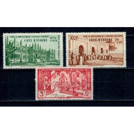 Cote Divoire 1942 - Binefacere, serie neuzata Cote Divoire 1942 - Binefacere, serie neuzata