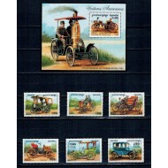 Cambodge 1999 - Masini de epoca, serie+colita neuzata