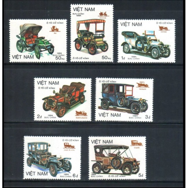 Vietnam 1984 - Masini de epoca, serie neuzata