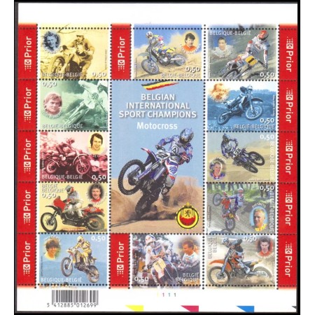 Belgia 2004 - Motociclism, motociclete, bloc neuzat