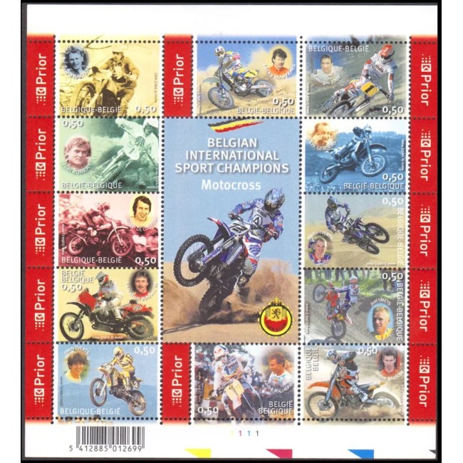 Belgia 2004 - Motociclism, motociclete, bloc neuzat