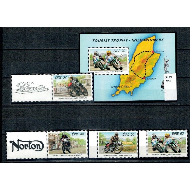Irlanda 1996 - Motociclete, serie+colita neuzata