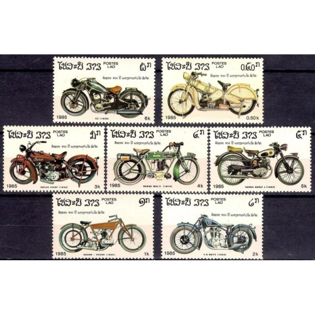 Laos 1985 - Motociclete, serie neuzata