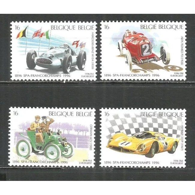 Belgia 1996 - Masini de curse, serie neuzata