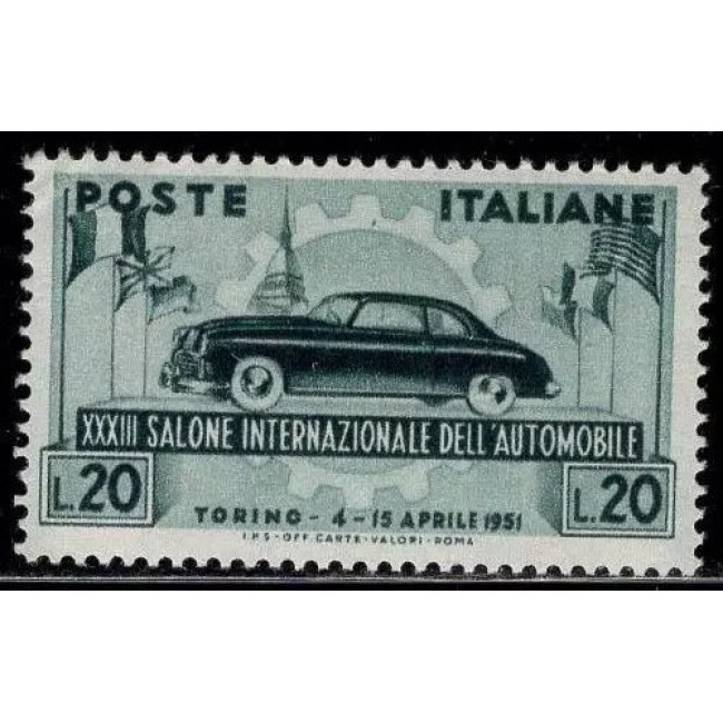 Italia 1951 - Salon international auto, neuzat