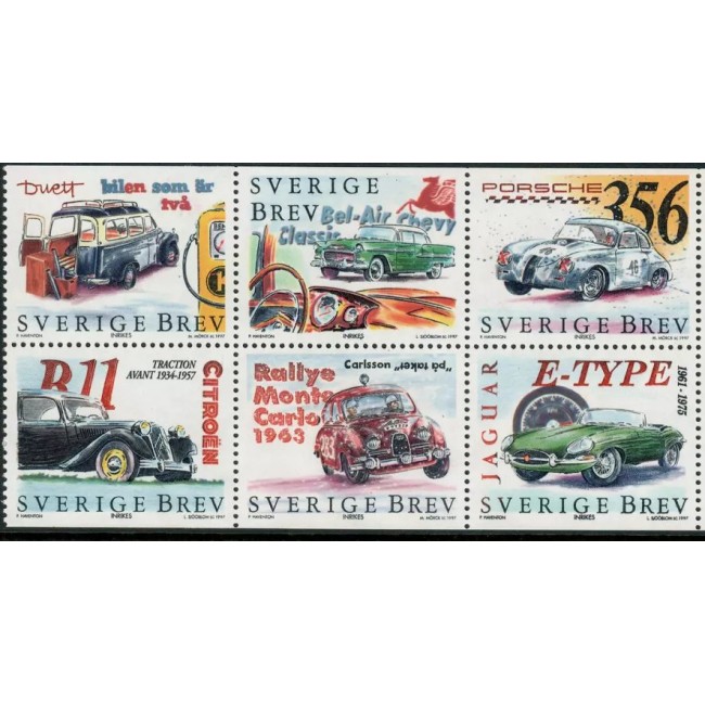 Suedia 1997 - Auto, mașini clasice, serie neuzata, in carnet