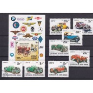 Guinea Bissau 1984 - Masini de epoca, serie+colita neuzata