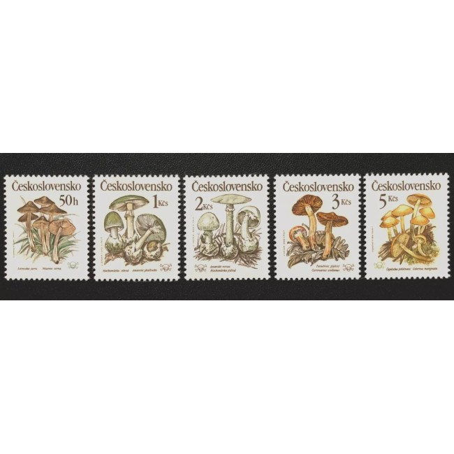 Cehoslovacia 1989 - Ciuperci, serie neuzata Cehoslovacia 1989 - Ciuperci, serie neuzata