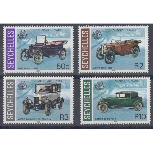 Seychelles 1985 - Masini de epoca, serie neuzata