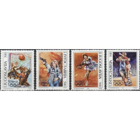 Iugoslavia 1992 - Jocurile Olimpice, sport, serie neuzata Iugoslavia 1992 - Jocurile Olimpice, sport, serie neuzata