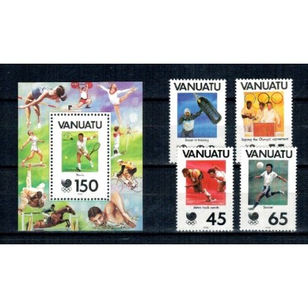 Vanuatu 1988 - Jocurile Olimpice, sport, serie+colita neuzata