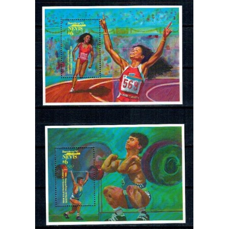 Nevis 1992 - Jocurile Olimpice, medaliati, set colite neuzate Nevis 1992 - Jocurile Olimpice, medaliati, set colite neuzate