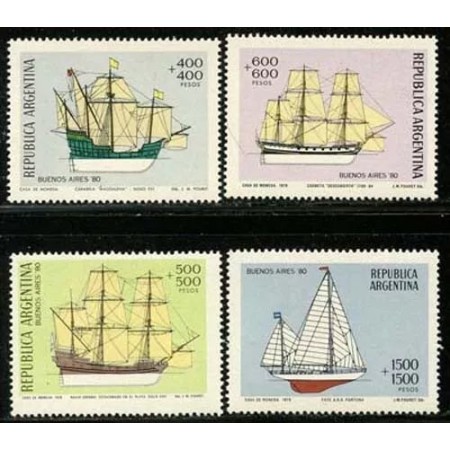 Argentina 1979 - Vapoare, expo filatelie, serie neuzata Argentina 1979 - Vapoare, expo filatelie, serie neuzata
