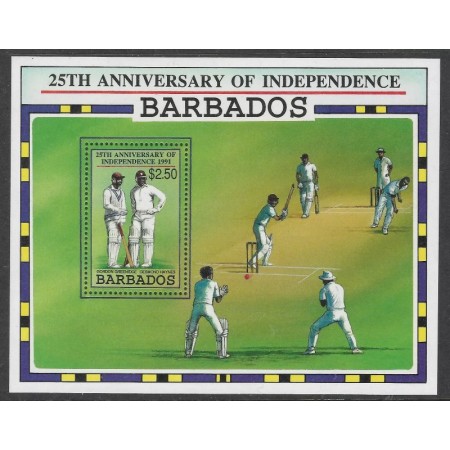 Barbados 1991 - Cricket, sport, colita neuzata Barbados 1991 - Cricket, sport, colita neuzata