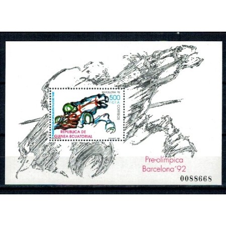 Guinea Ecuatoriala 1991 - Jocurile Olimpice, colita neuzata Guinea Ecuatoriala 1991 - Jocurile Olimpice, colita neuzata