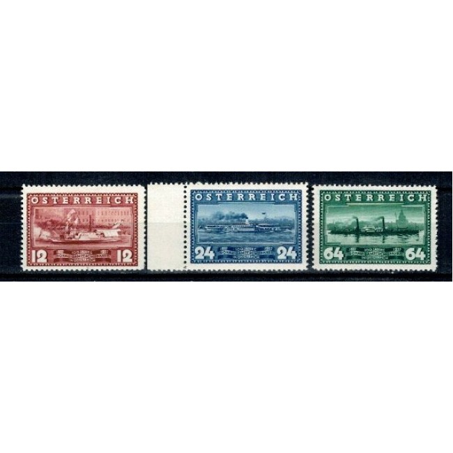 Austria 1937 - Vapoare, navigatie, serie neuzata