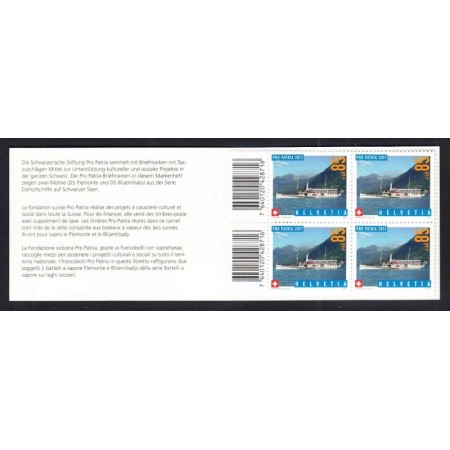 Elvetia 2011 - Pro Patria, vapoare, carnet filatelic neuzat Elvetia 2011 - Pro Patria, vapoare, carnet filatelic neuzat