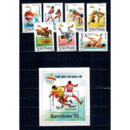 Vietnam 1991 - Jocurile Olimpice, sport, serie+colita neuzata Vietnam 1991 - Jocurile Olimpice, sport, serie+colita neuzata