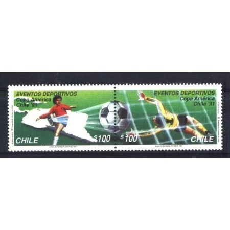 Chile 1991 - Fotbal, serie neuzata Chile 1991 - Fotbal, serie neuzata