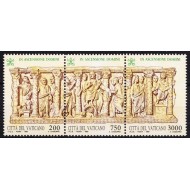 Vatican 1993 - Inaltarea Domnului, triptic neuzat