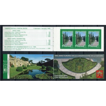 Vatican 1995 - Gradini, carnet filatelic neuzat